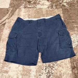 Polo Ralph Lauren Shorts Mens 50B Navy Blue Cargo Relaxed Fit Pockets Big